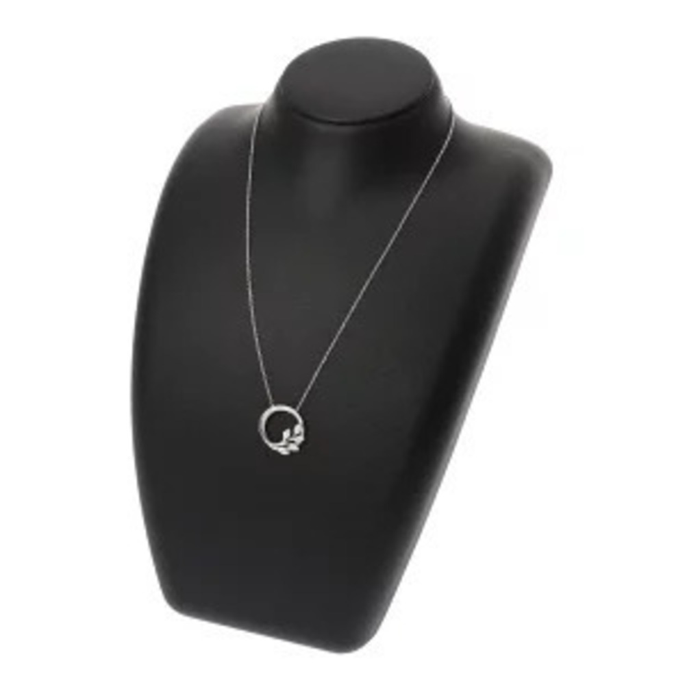 Tiffany Co Victoria Vine Circle Necklace Platinum Diamond - Picture 8 of 9